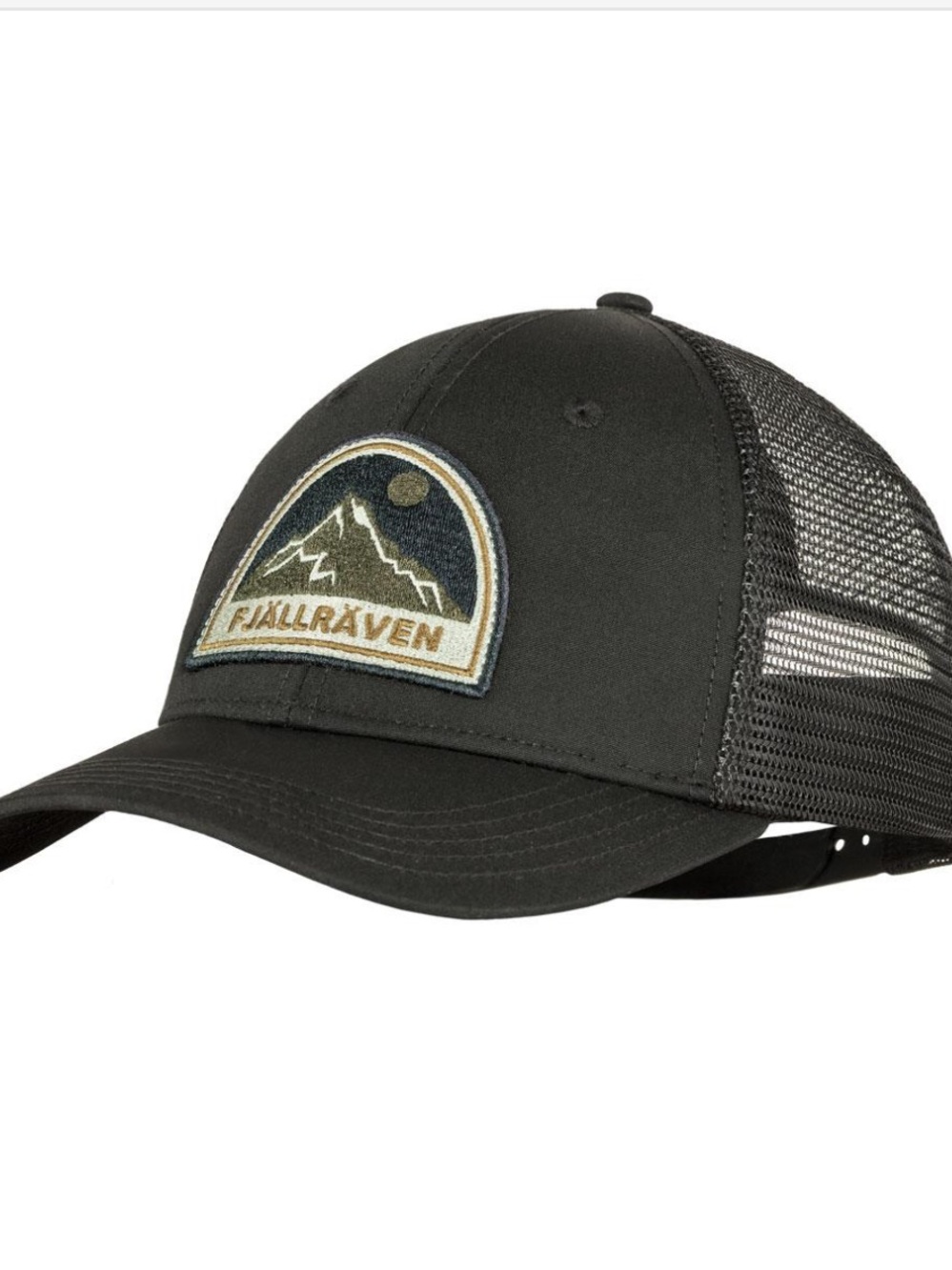 Fjallraven Snapback Black Badge Mesh trucker hat S/M outdoor activewear hiking